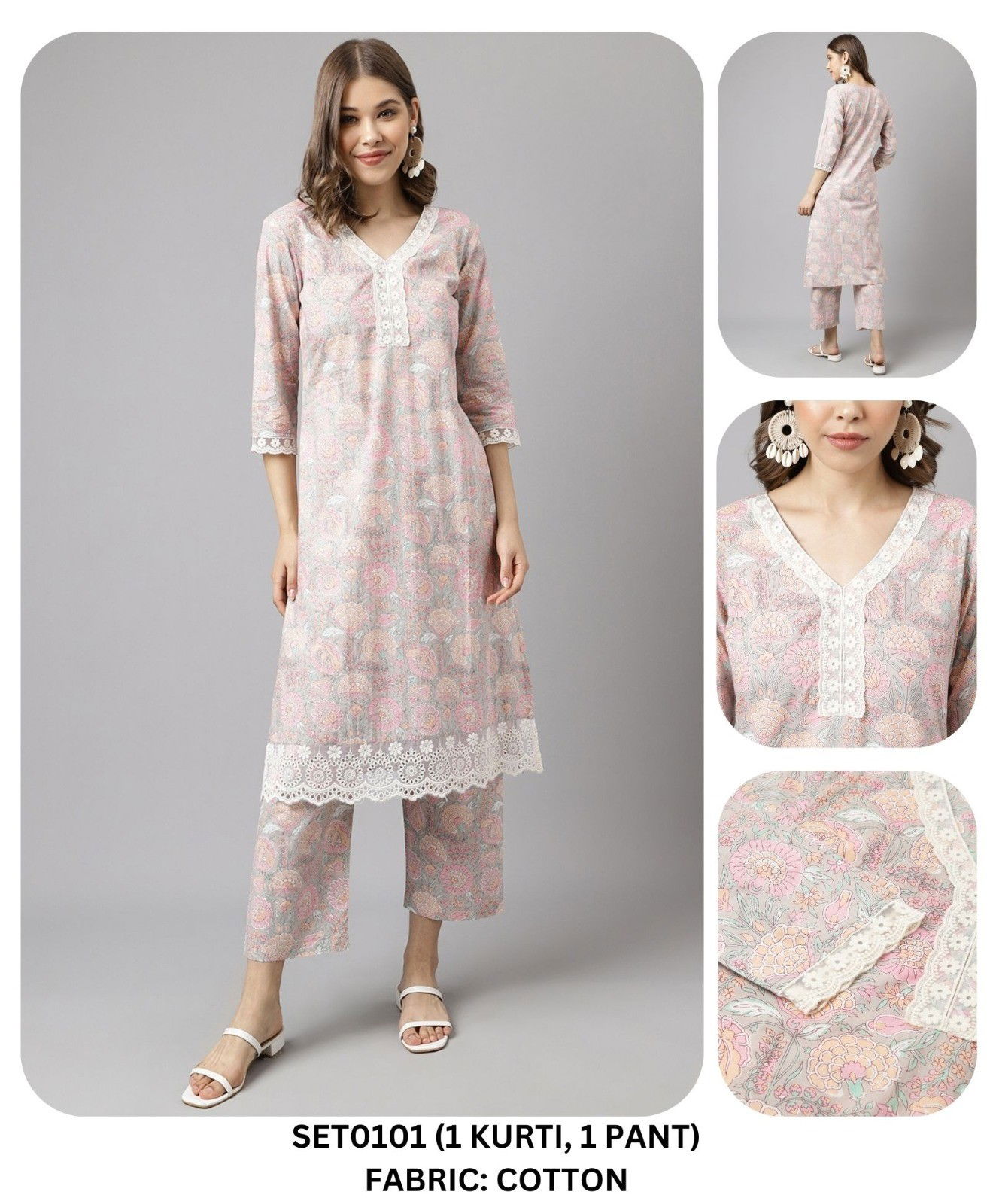 Size Set 101 Casual Cotton Printed Kurti With Bottom Wholesale Market In Surat

